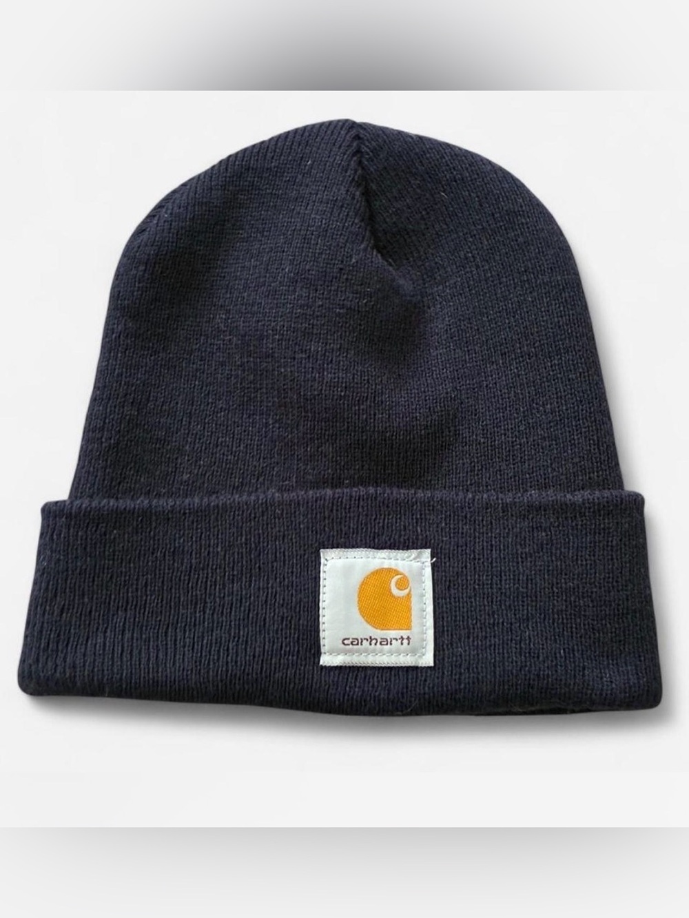 Carhartt Beanie Hat - Navy with Yellow Logo